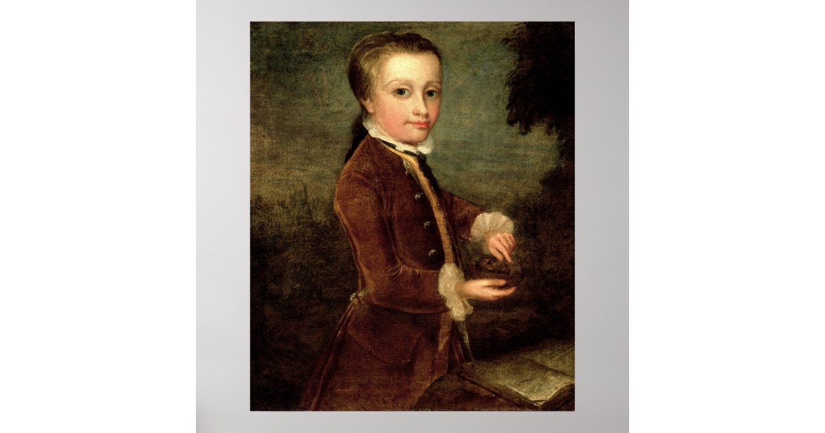 Wolfgang Amadeus Mozart Alter Zum Todeszeitpunkt Portrait von Wolfgang Amadeus Mozart im Alter Poster | Zazzle.at