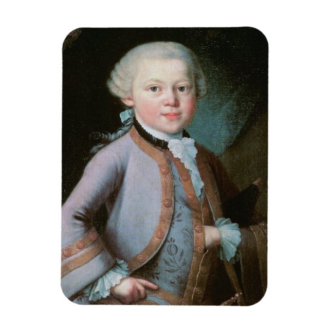 Portrait von Wolfgang Amadeus Mozart Magnet (Vertikal)