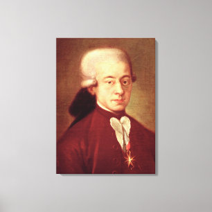 Portrait von Wolfgang Amadeus Mozart nach 1770 Leinwanddruck
