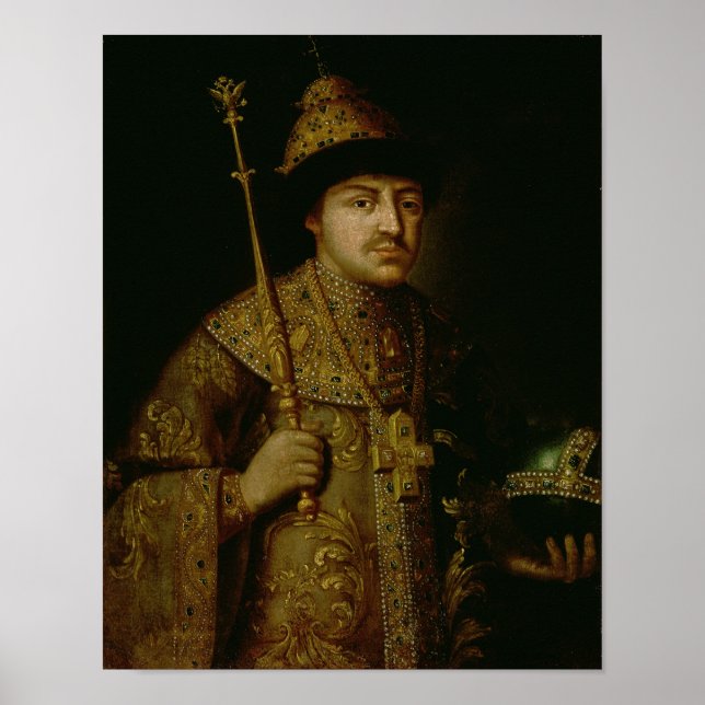 Portrait von Zar Fyodor III Alexejewitsch Poster (Vorne)