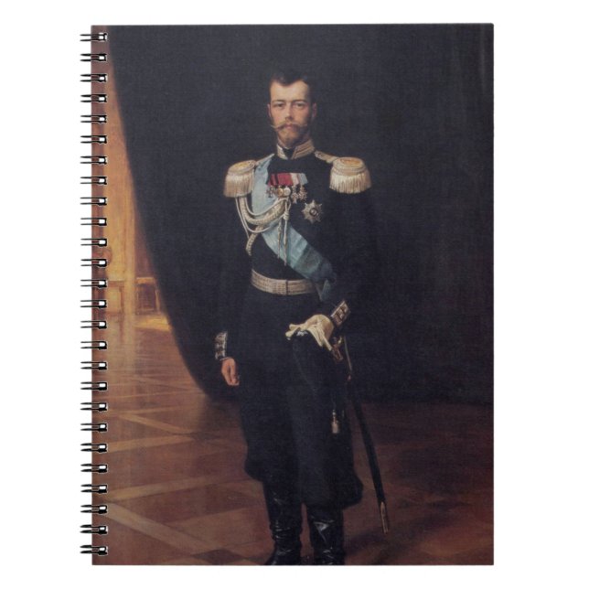 Portrait von Zar Nicholas II (von Albert Edelfelt) Notizblock (Vorderseite)