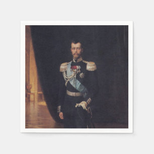 Portrait von Zar Nicholas II (von Albert Edelfelt) Serviette