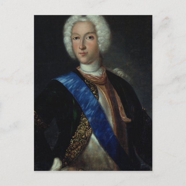 Portrait von Zar Peter II Postkarte (Vorderseite)