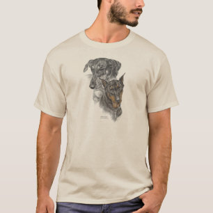 Portrait von zwei Dobermans T-Shirt