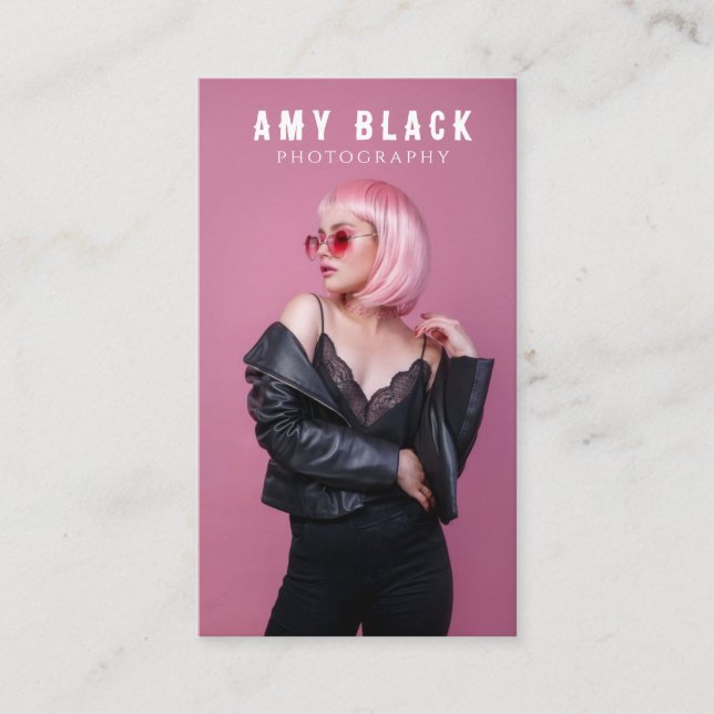 Portrait Woman Girl Fotografy Business Card Visitenkarte (Vorderseite)