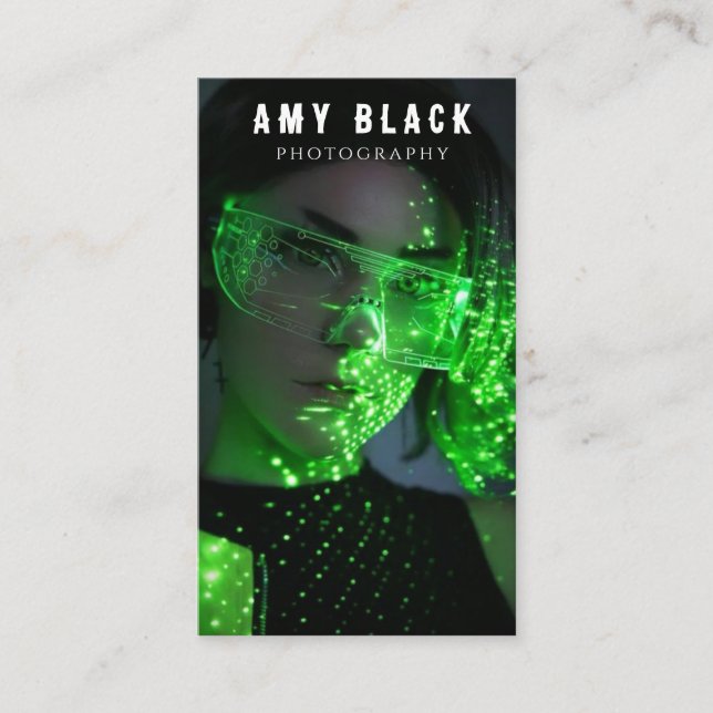 Portrait Woman Girl Fotografy Business Card Visitenkarte (Vorderseite)