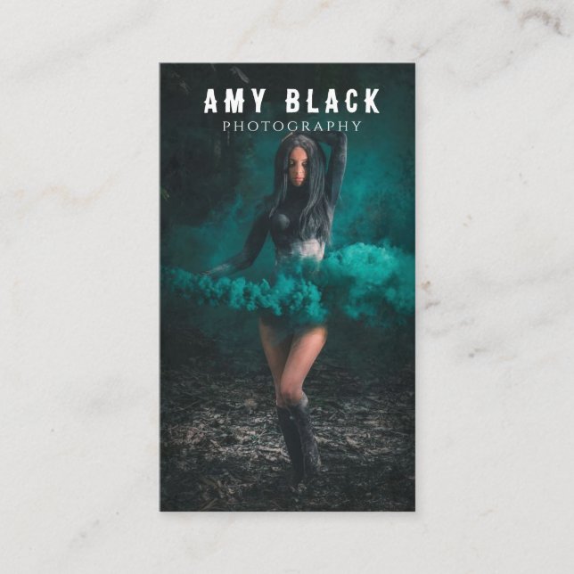 Portrait Woman Girl Fotografy Business Card Visitenkarte (Vorderseite)
