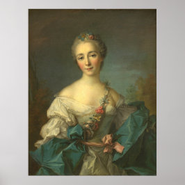 Portrait Young Woman - Jean-Marc Nattier Kunst Poster