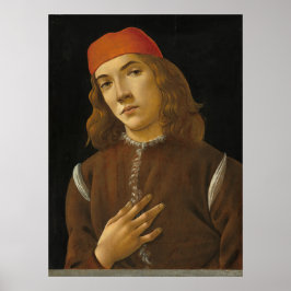Portrait Youth - Sandro Botticelli Kunstgewerbe Poster