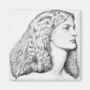 Portrait zeichnend Frau Magnet