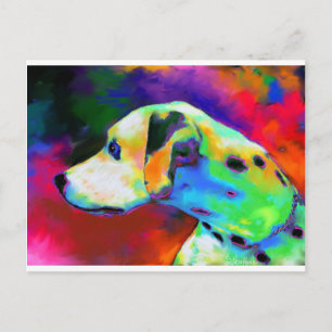 Portrait zeitgenössischer Dalmatiner Hunde Postkarte