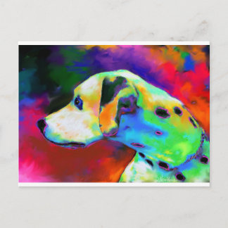 Portrait zeitgenössischer Dalmatiner Hunde Postkarte