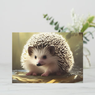 Portraitkarte für Baby Igel Wildlife Karte
