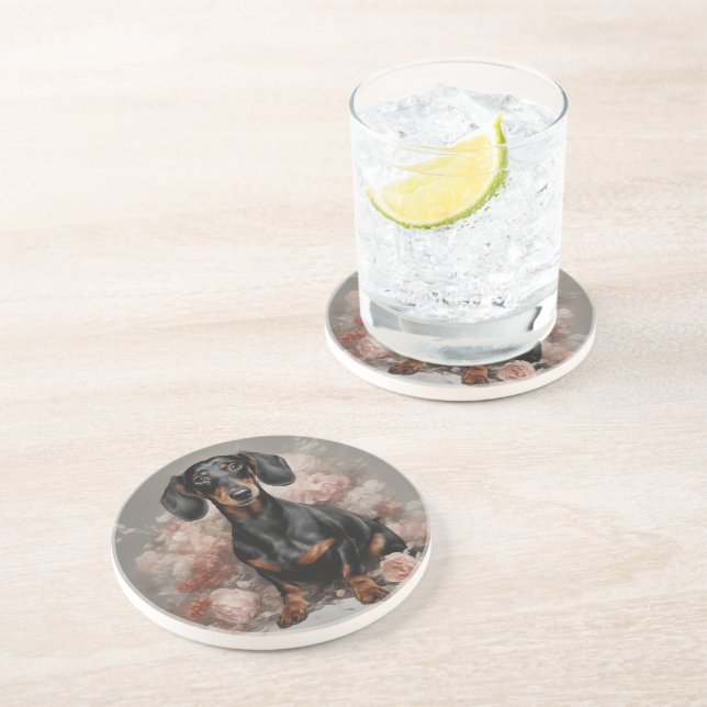 Portraits der Blume Hunde 2 Getränkeuntersetzer (Seite)