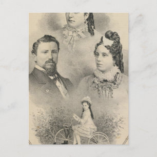 Portraits der Familie Curtiss & Todd Postkarte