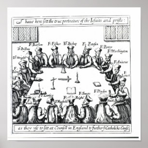 Portraits der Jesuiten und Priester Poster