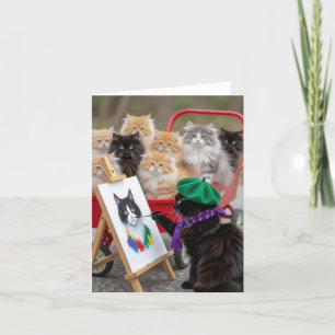 Portraits für Schwarze Kitty Dankeskarte