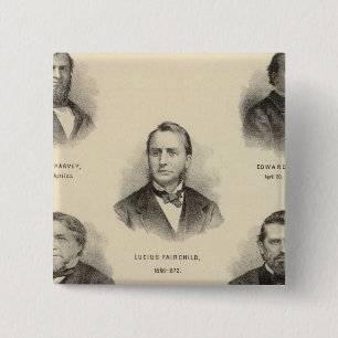Portraits Governors of Wisconsin Louis P Harvey Button