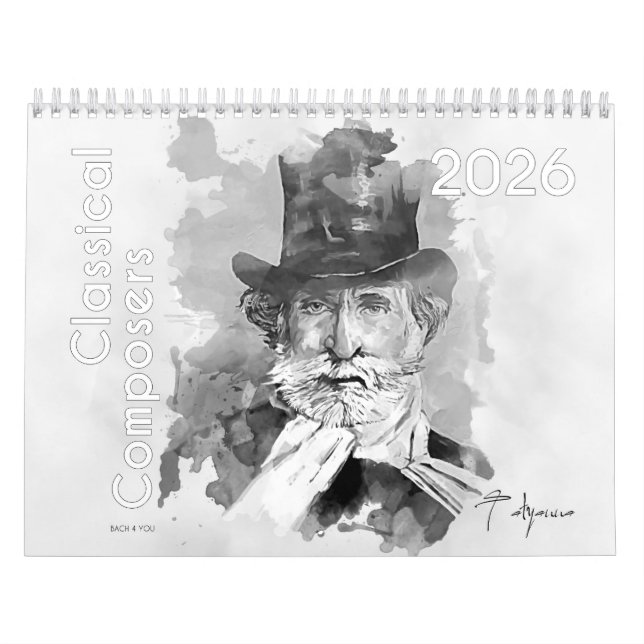 Portraits of Classical Composers, 2026 Kalender (Titelbild)