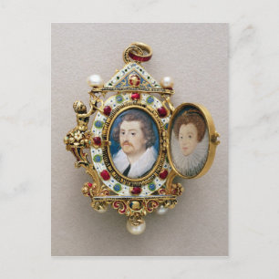 Portraits unbekannter Männer und Frauen, c.1590 Postkarte