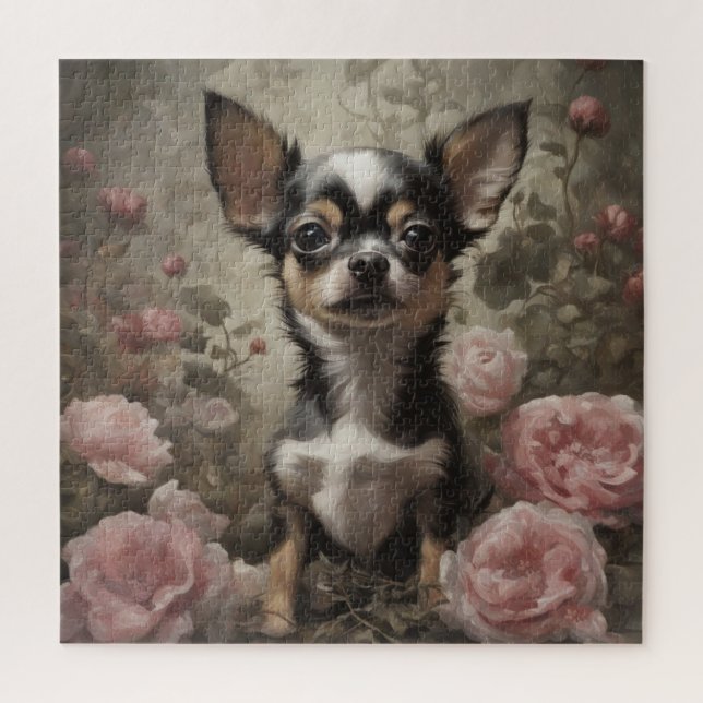 Portraits von Blume Hunde 9 Puzzle (Vertikal)