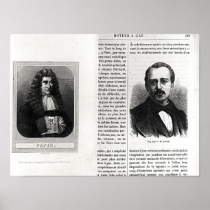 Portraits von Denis Papin und Etienne Lenoir Poster
