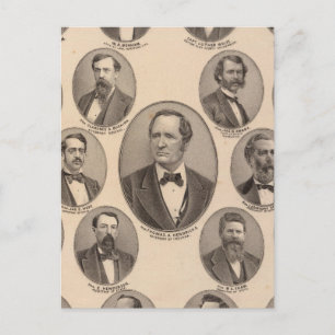 Portraits von Hon Thomas A Hendricks Postkarte