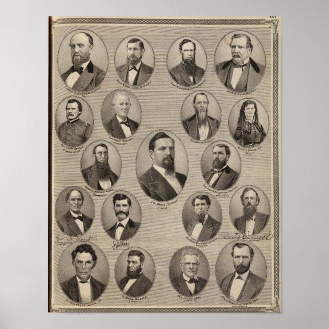 Portraits von John S Bender, Ancil B Ball Poster (Vorne)