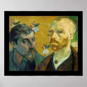 Portraits von Paul Gauguin und Vincent van Gogh Poster