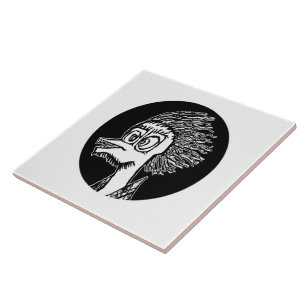 Portraitskizze für Enten zeichnend Fliese