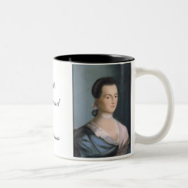 Porträt Abigails Adams u. Zitat-Tasse Zweifarbige Tasse