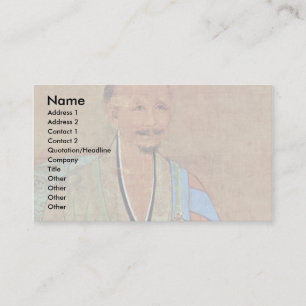 Porträt buddhistischen Mönchs Wuzhun ChineseChan Visitenkarte