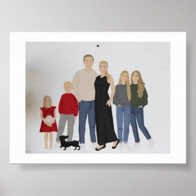 Porträt der benutzerdefinierten Familie Poster (Vorne)