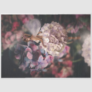 Porträt der braunen Feen-Fantasie-Hydrangea-Coutur Seidenpapier