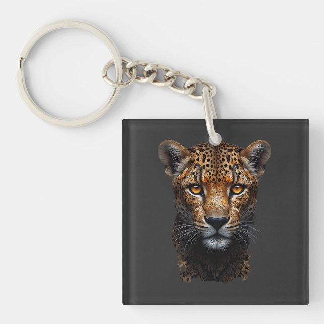 Porträt der Cheetah Schlüsselanhänger (Vorderseite)
