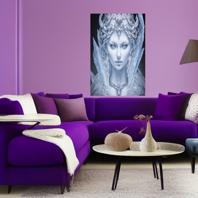 Porträt der Göttin des Eises | AI Art Poster (Von Creator hochgeladen)