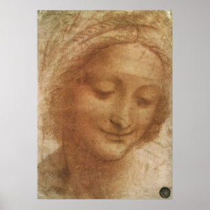 Porträt der heiligen Anna von Leonardo da Vinci Poster