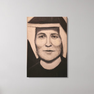 Porträt der hl. Faustina Kowalska Leinwanddruck