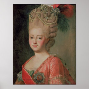 Porträt der Kaiserin Maria Fyodorina, 1770s Poster