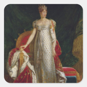 Porträt der Kaiserin Marie Louise von Frankreich Quadratischer Aufkleber