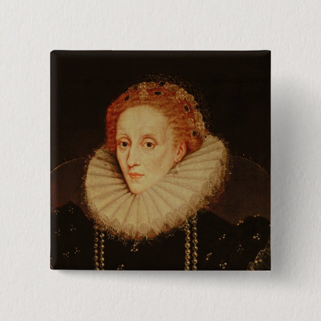 Porträt der Königin Elizabeth I Button (Vorderseite)