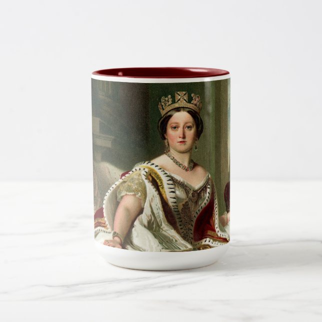 Porträt der Königin-Victoria Zweifarbige Tasse (Mittel)