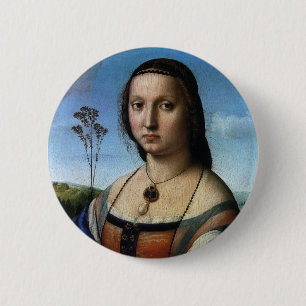 Porträt der Maddalena Doni von Raffael Sanzio Button