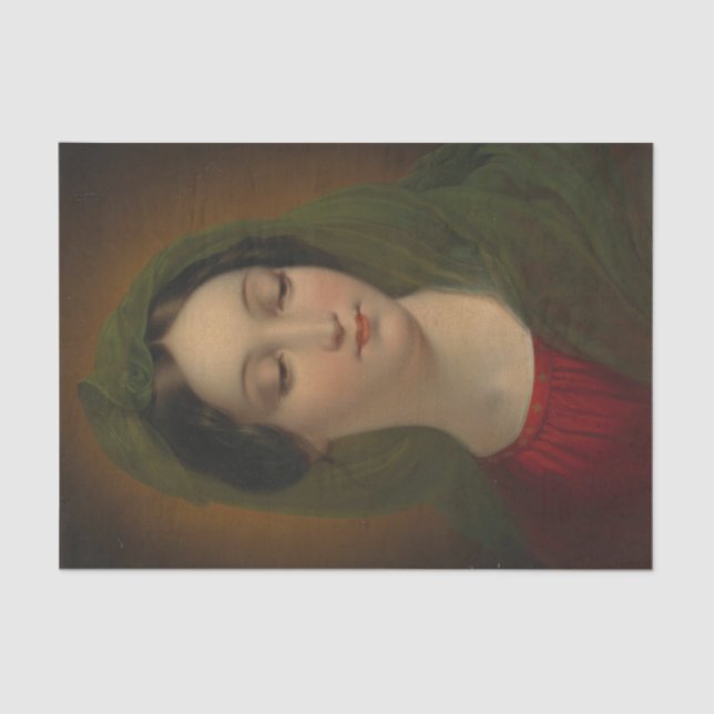 Porträt der Madonna von Mihael Stroj Seidenpapier (Vorderseite)