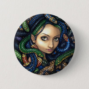 "Porträt der Medusa" Knopf Button