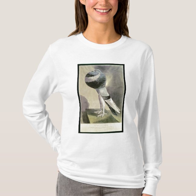 Porträt der Pouter-Taube T-Shirt (Vorderseite)