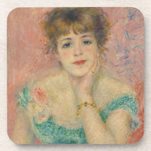 Porträt der Schauspielerin Jeanne Samary, Auguste Getränkeuntersetzer