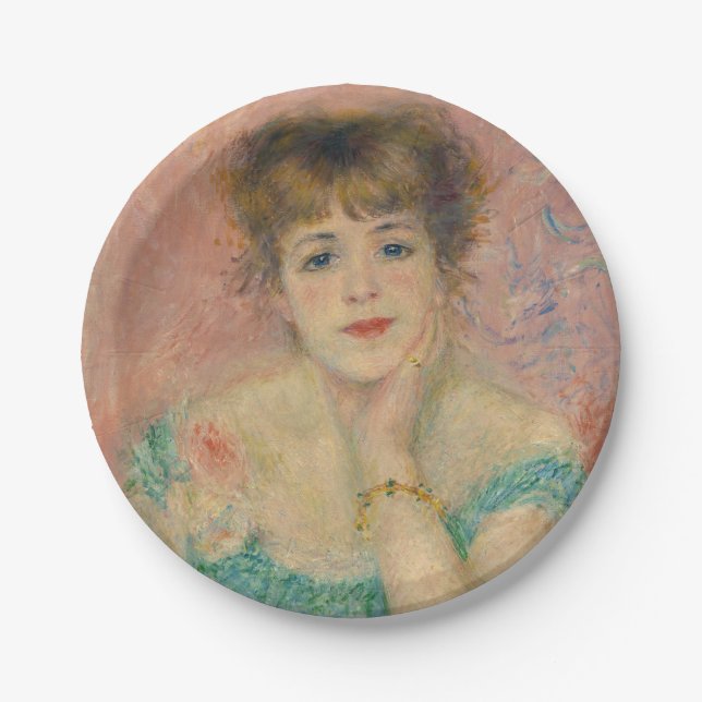 Porträt der Schauspielerin Jeanne Samary, Auguste  Pappteller (Vorderseite)