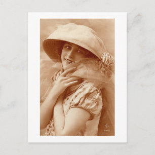Porträt der Zwanziger Jahre Postkarte