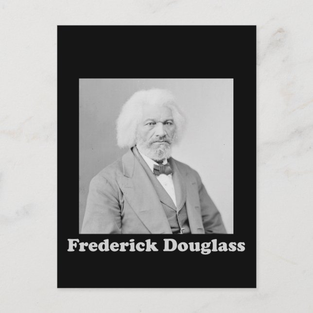 Porträt des Abolitionisten Frederick Douglass Postkarte (Vorderseite)